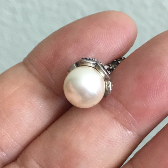 🖤Sterling silver and marcasite stones pendant - Picture 9 of 12